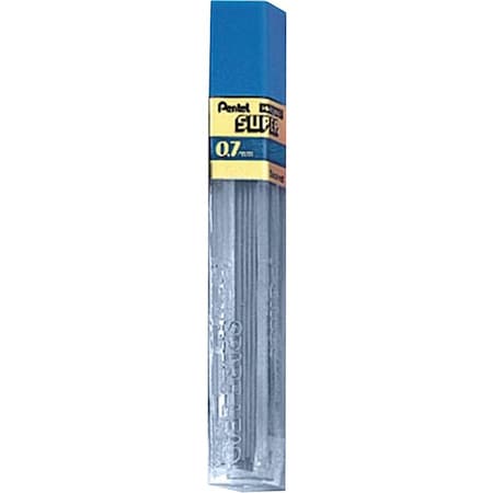 Pentel Hi-Polymer Lead, 0.7 mm, Medium, 2H, 12/TB, Black PK PEN502H